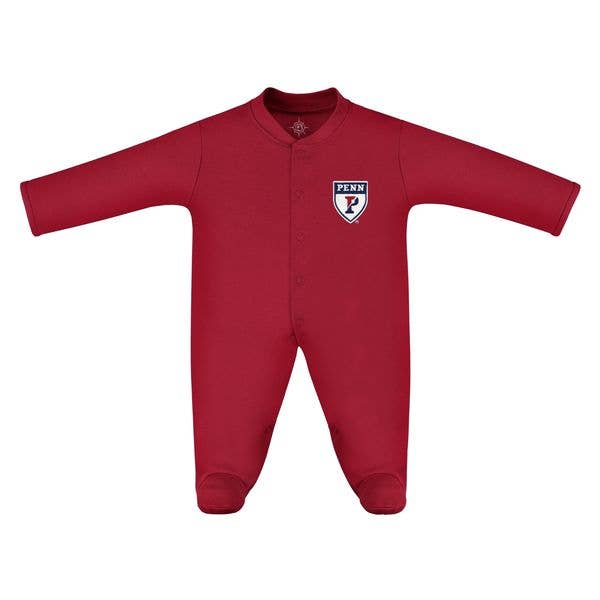 Pennsylvania Quakers Infant Footed Romper for wholesale by Creative Knitwear