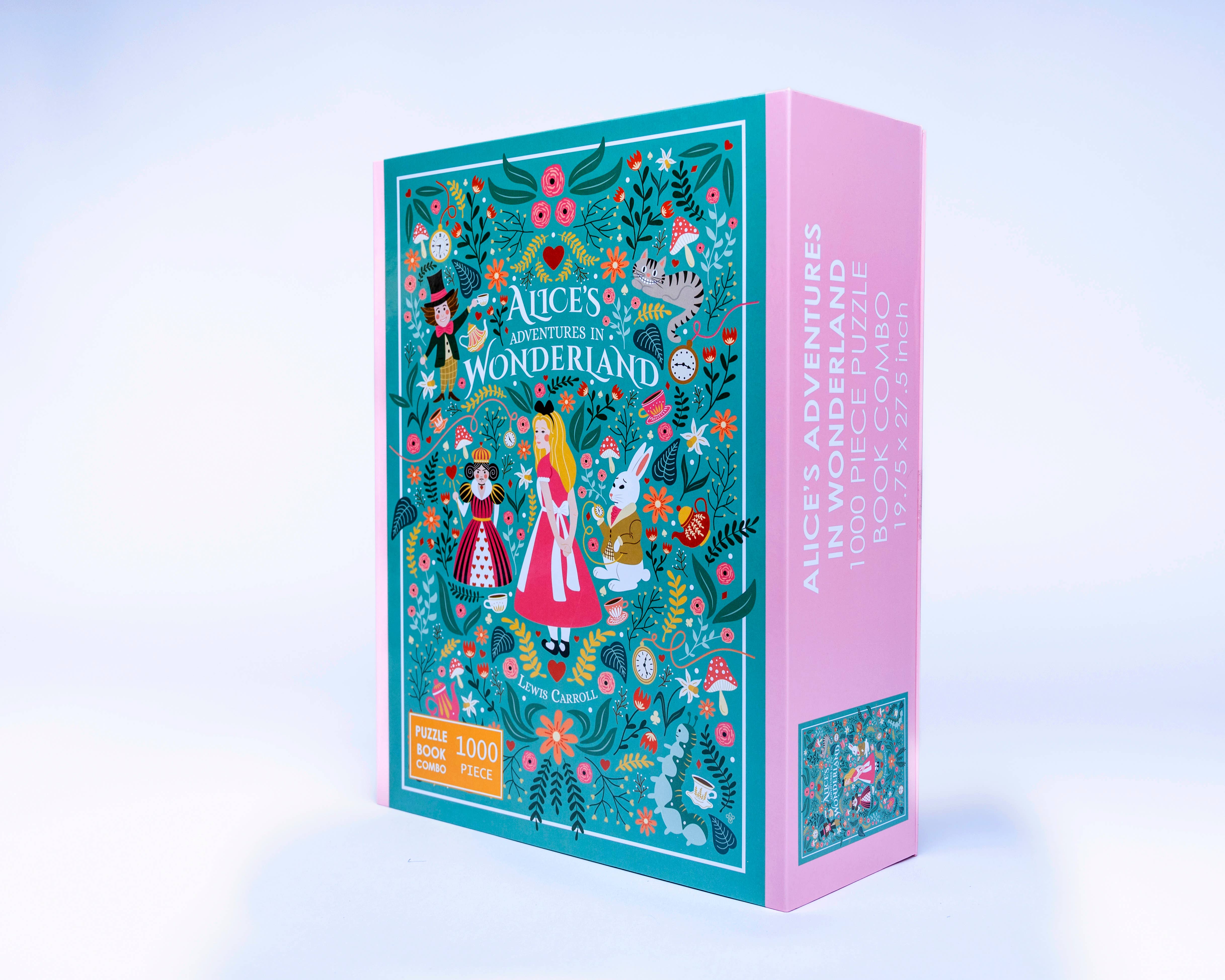 Bookworm Puzzle - Wholesale Puzzle - Adult - Alice in Wonderland 1000 Piece Puzzle Book Set Puzzle Gift 2