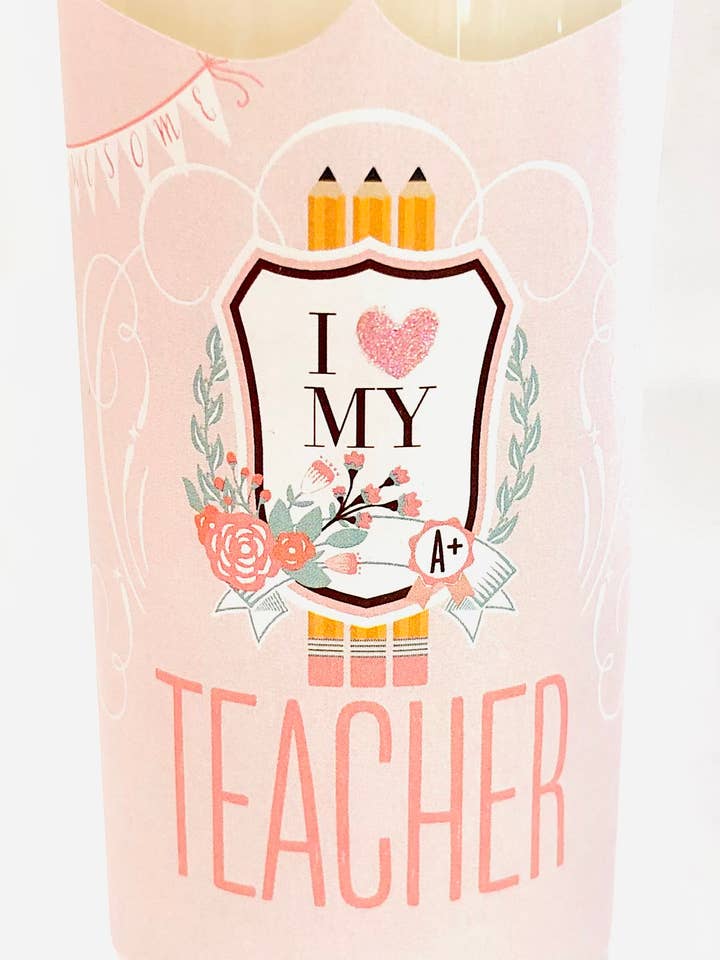 Stearinlys 9oz. Lærer for engroshandel hos Love & Luck Greetings