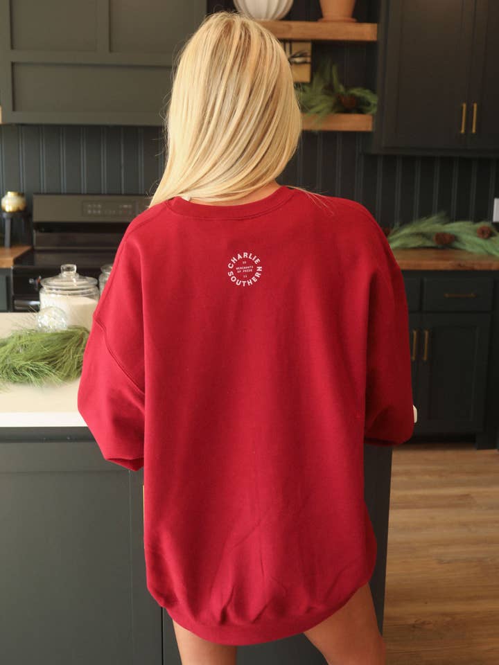 CHARLIE SOUTHERN - Wholesale Graphic Sweatshirt - Women's - LETTERS TO SANTA RETRO SWEATSHIRT