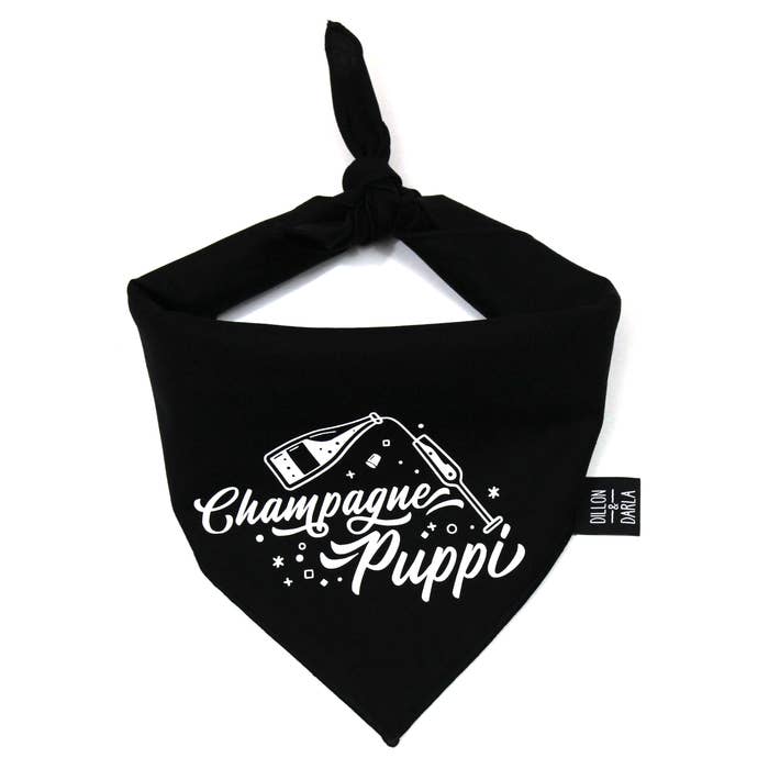 Champagne Puppi Bandana for wholesale by Dillon & Darla
