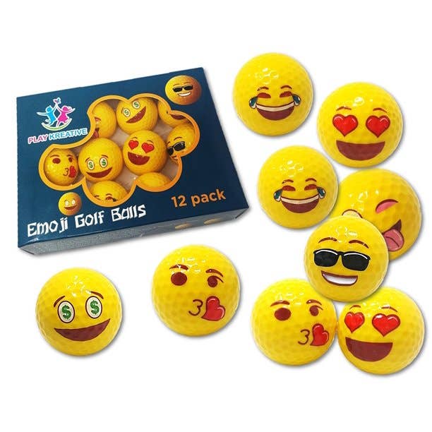 EMOJI Golf Balls - Golf Gifts - Great Gift for Golfers for wholesale by Play N Party