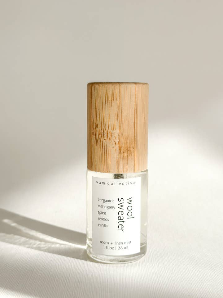 Wool Sweater - 1 oz Mahogany + Lilac Room & Linen Mist for wholesale by yam collective