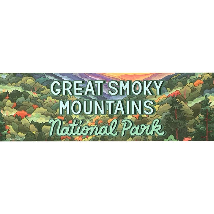 Great Smoky Mountains Bumper Sticker for wholesale by Noteworthy Paper & Press