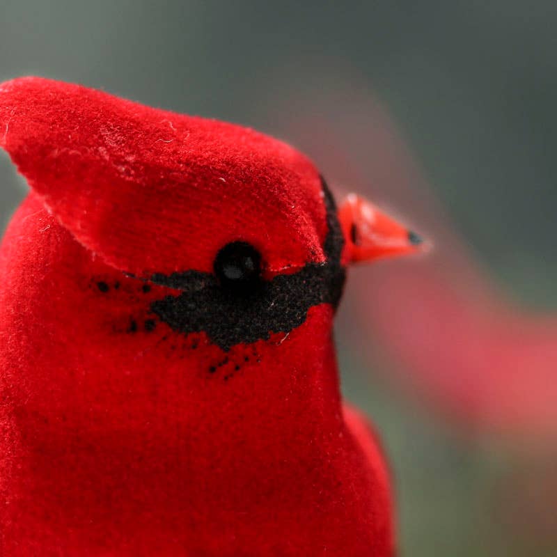 Factory Direct Craft - Wholesale Artificial Flowers - 6-1/2" Artificial Red Cardinal  w/clips (Pack of 12 Birds)2