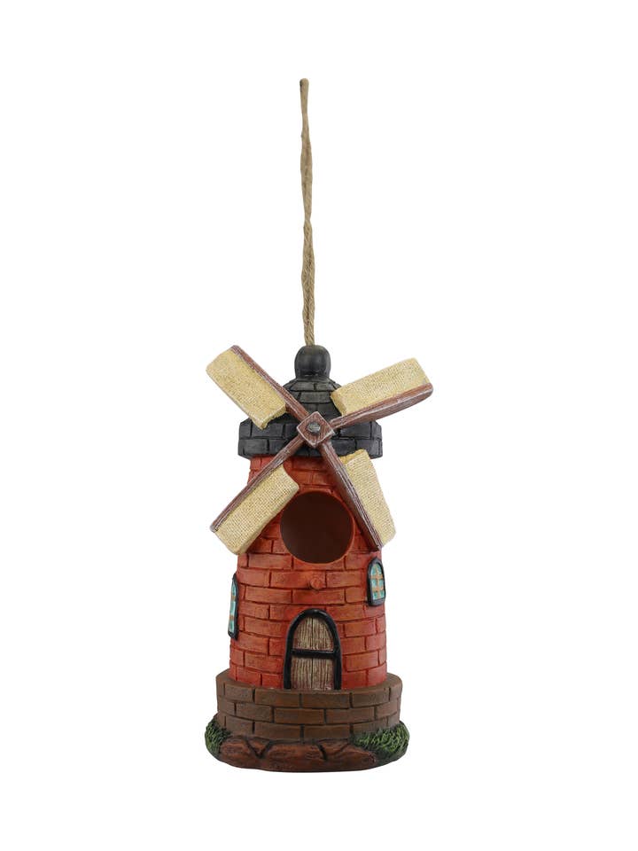 Windmill Shaped Ceramic Birdhouse for wholesale by Fine Life Products