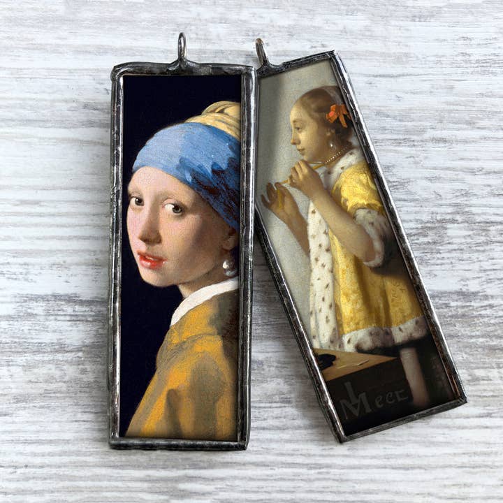 Vermeer Pearl Earring Art Museum Christmas Ornament & Charm for wholesale by Homestyle Charlie