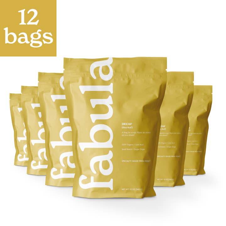 Decaf Roast, 12 oz., 12 Bags for wholesale by Fabula Coffee