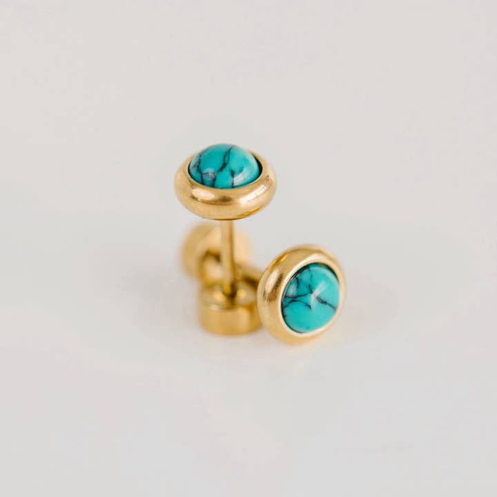 Stud Turquoise pour la vente par Pierced Co
