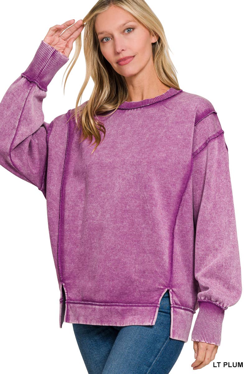 42POPS - Wholesale Sweatshirt - Women's - ',,, Fleece Hi Low Hem Pullover With Pockets94