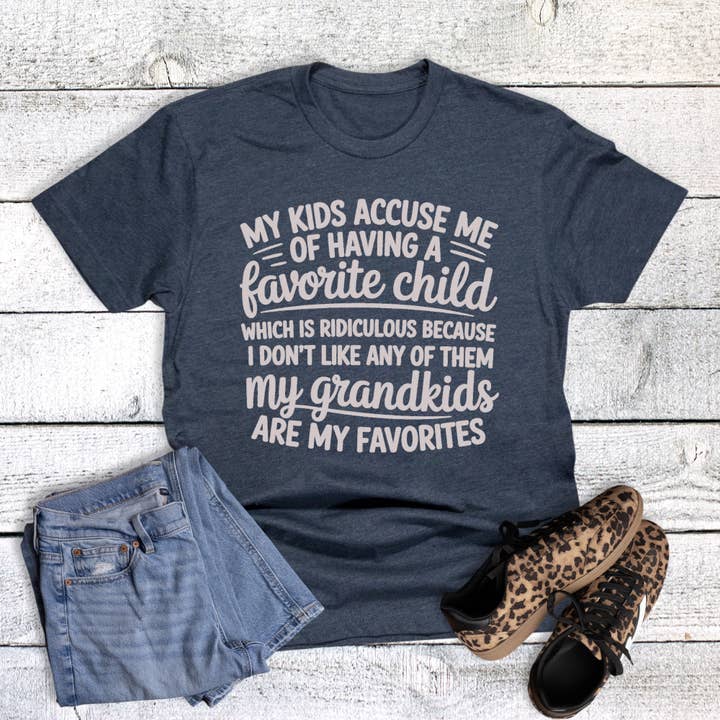 Grandkids are My Favorites Graphic Tee for wholesale by Dust and Roots