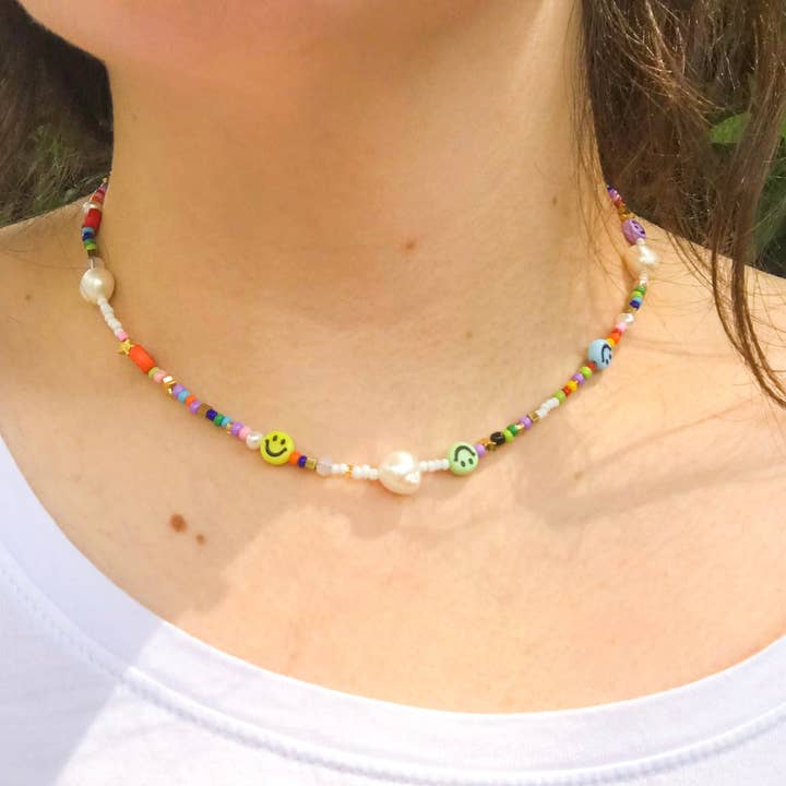 River Joanna Mixed Bead Necklace for wholesale by mā{SEA} Jewelry Co.