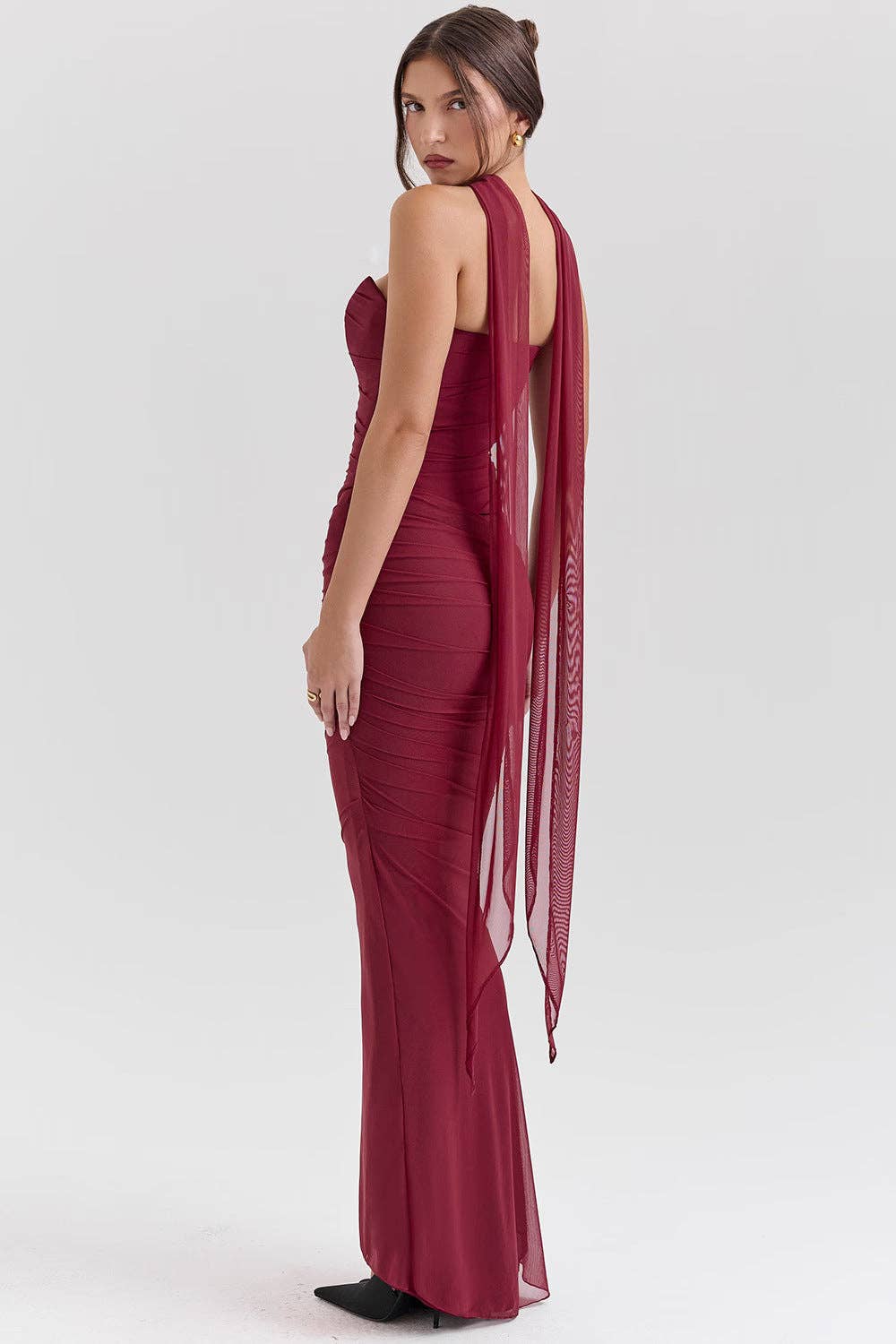 Marayn - Wholesale Hemd- en rokset - Dames - Blauwe Crop Top Rok Set EuroChic Stijl21