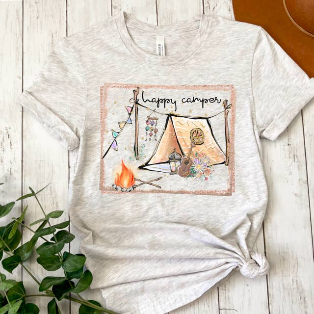 Happy Camper DTF Print for wholesale by Simple Tymes