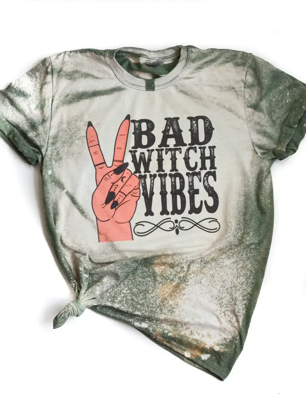 Pick Your Poison Tees LLC (Formerly Wandering Owl Designs) - Wholesale Screen Printed T-Shirt - Unisex - Bad Witch Vibes Tee1