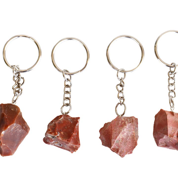 Soothing Crystals - Wholesale Keychain - Unisex - Gemstone Keychain | Red Jasper | Crystal Stone Keyring1