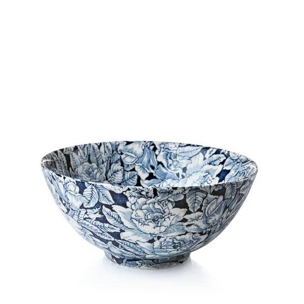 Burleigh - Wholesale Bowl - Blue Hibiscus Large Footed Bowl