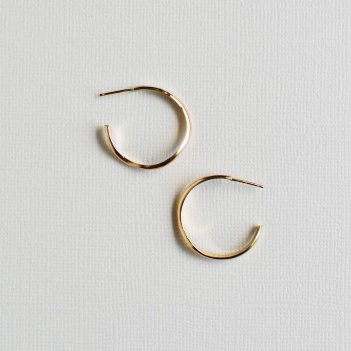 Gem & Blue - Wholesale Hoop Earrings - Gold Heli Hoops4