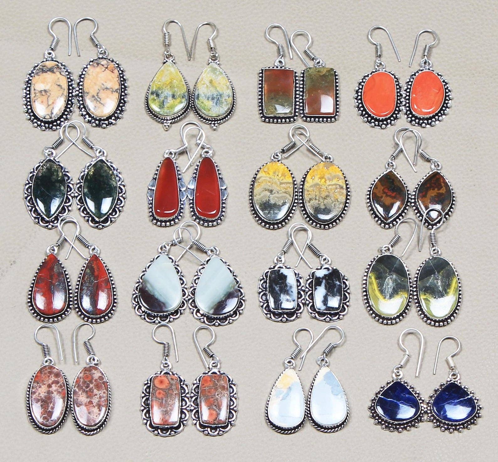 Handmade Jewels - Wholesale Dangle Earrings - Boho Crystal Earrings For Women - Silver Plated, Designer, Chic, Assorted And Wholesale4