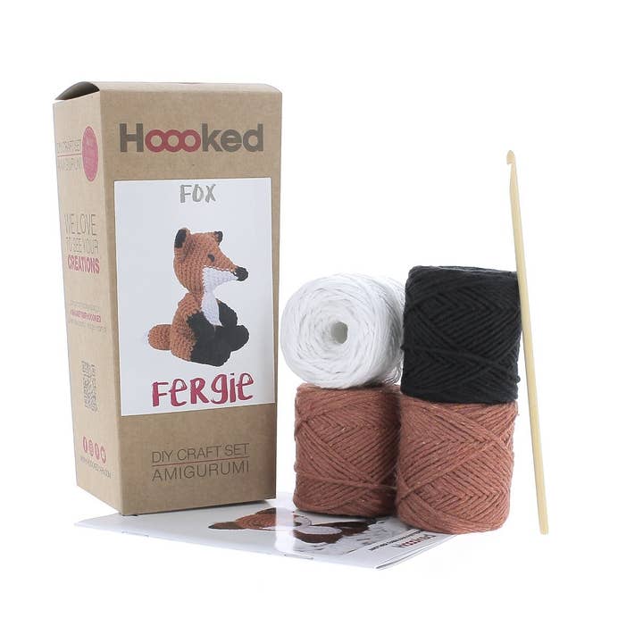 Hoooked Yarns - Wholesale Knitting/Crochet Supplies - DIY Crochet Kit Fox Fergie