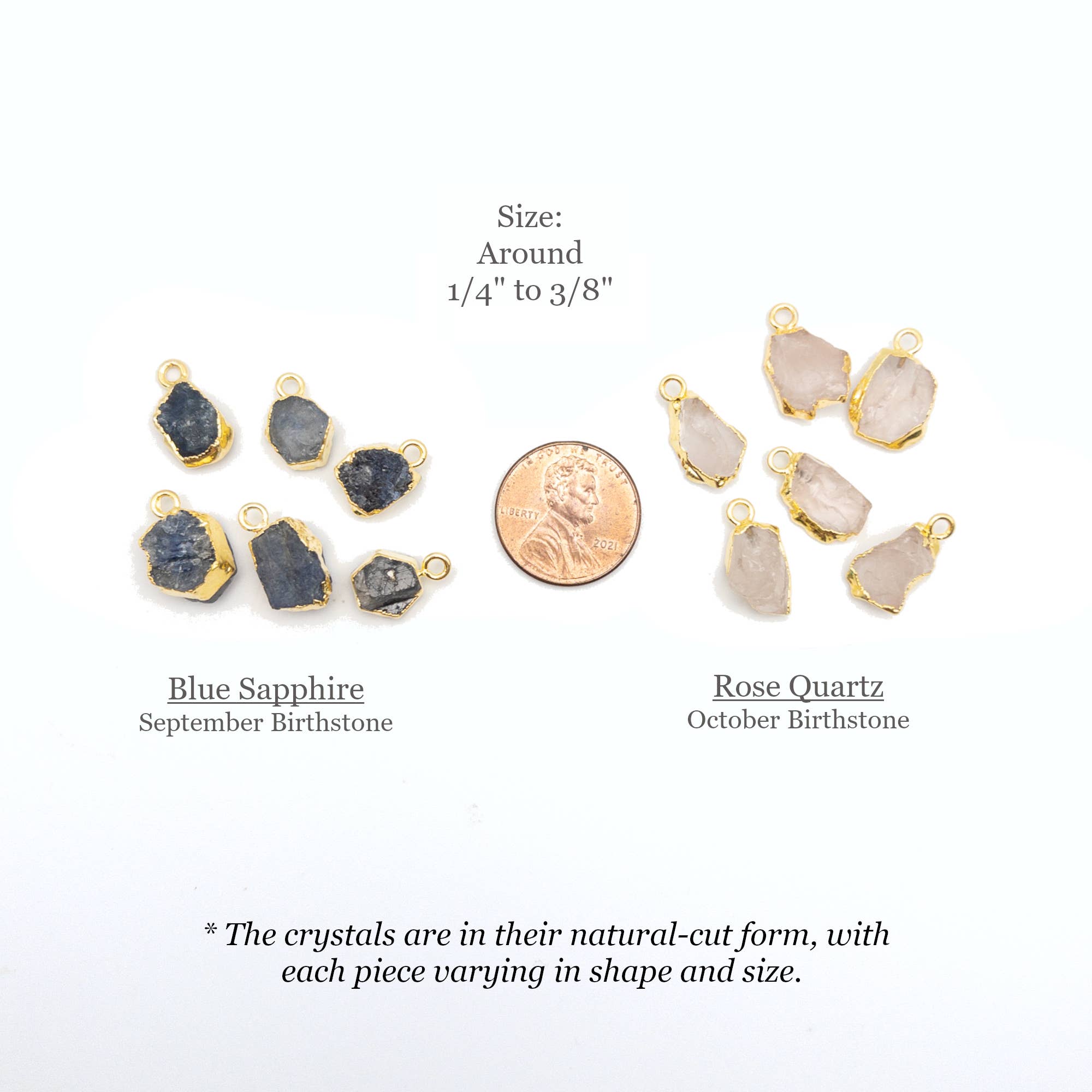 UBNY Collection - Wholesale Individual Charm/Pendant - Birthstone Pendants • Natural Gemstones • Gemstone Charms5