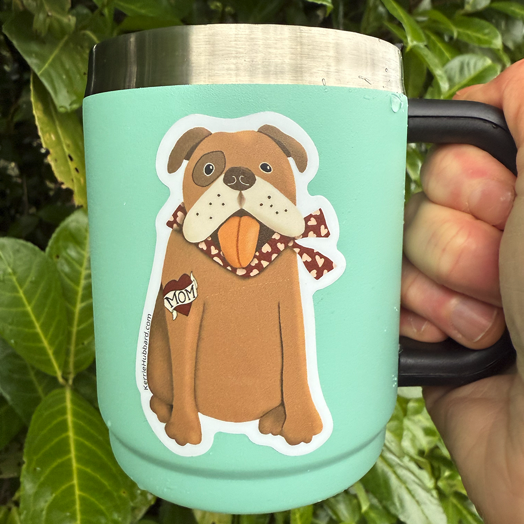 Kerrie Hubbard Design - Wholesale Sticker - DG-Mama's Boy Doggo1
