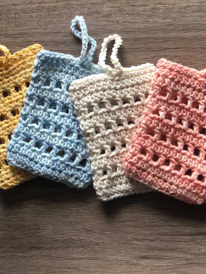 100% Cotton Soap Saver for wholesale by Belle of the Ball Crochet