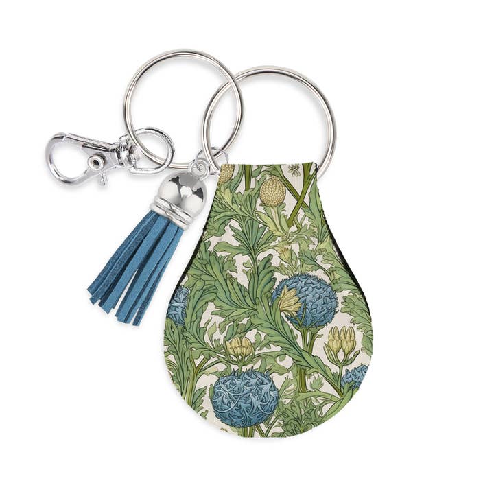 Neoprene AirTag Compatible Case Keychain – WM Blue Flowers for wholesale by Jolitee