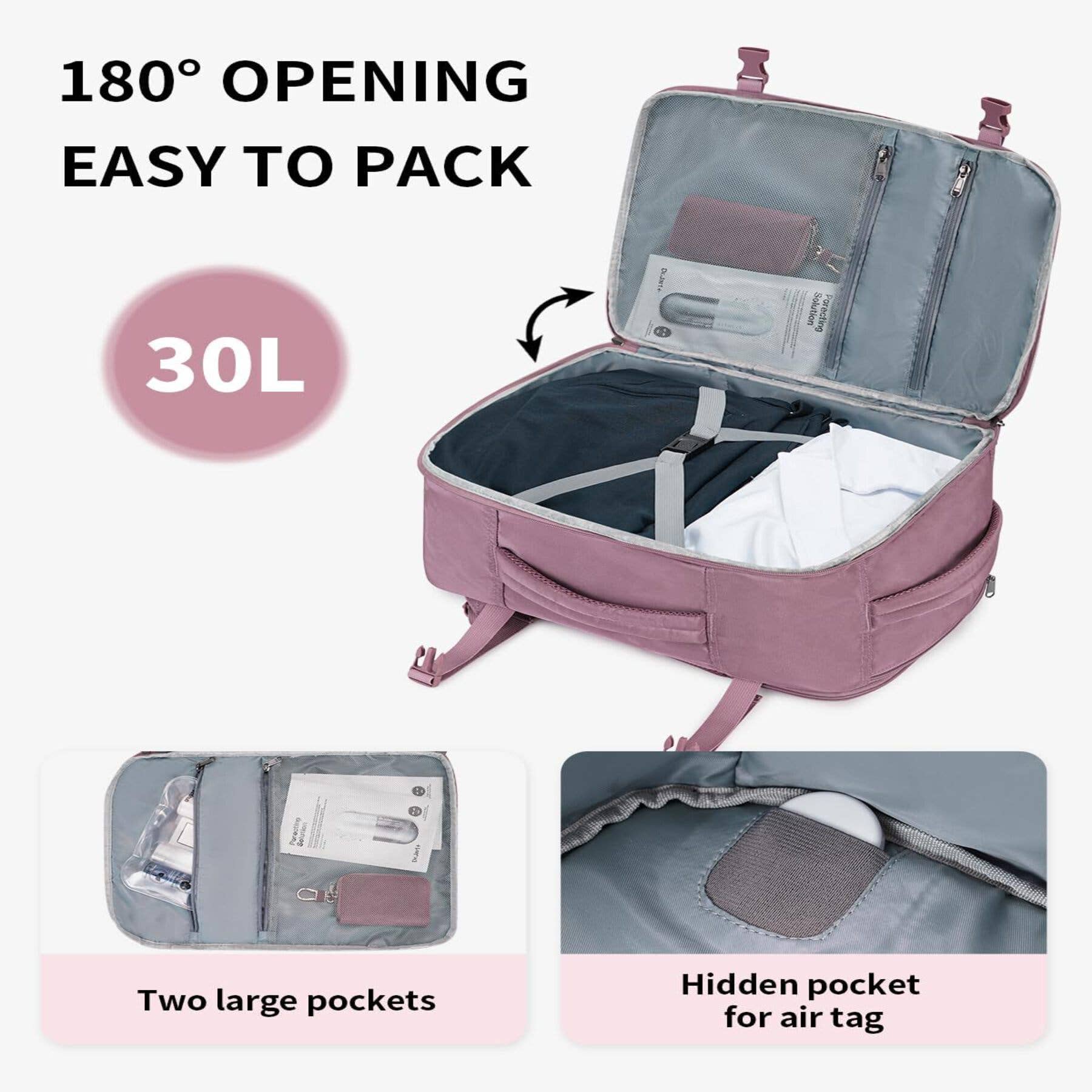 wandf - Wholesale Backpack – Unisex - ECOHUB 30L Flight-Approved Backpack USB Charging Port Bags30