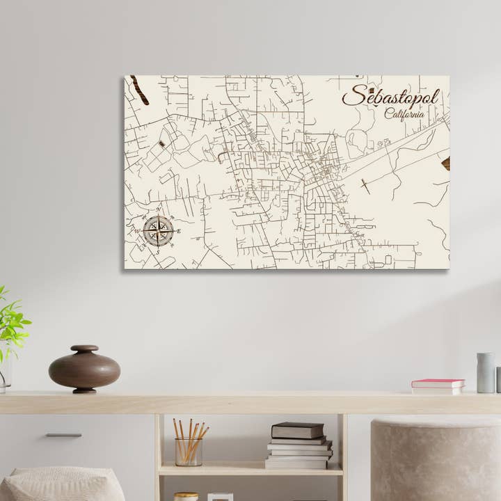 Fire and Pine Wood Maps - Wholesale Map - California: Sebastopol Street Map
