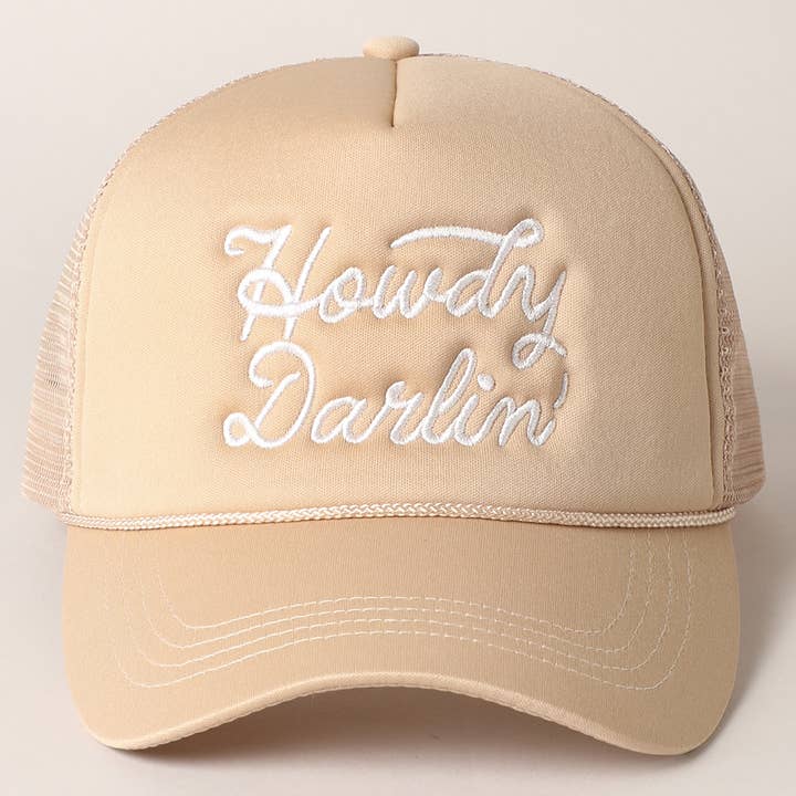 Fashion City - Wholesale Trucker Hat - Women's - Howdy Darlin' Embroidered Mesh Back Trucker Cap49