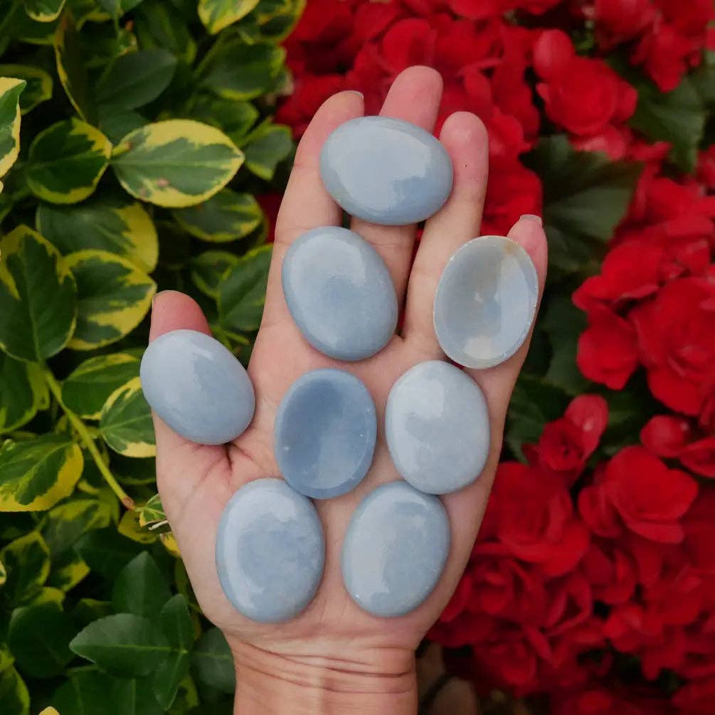 The Healing Sanctuary - Wholesale Spiritual Stone/Crystal - Angelite Worry Stones2