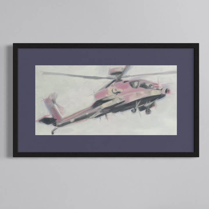 Vervaagd: Apache Artwork (Print) for wholesale by Tyler Gately Aviation Artist