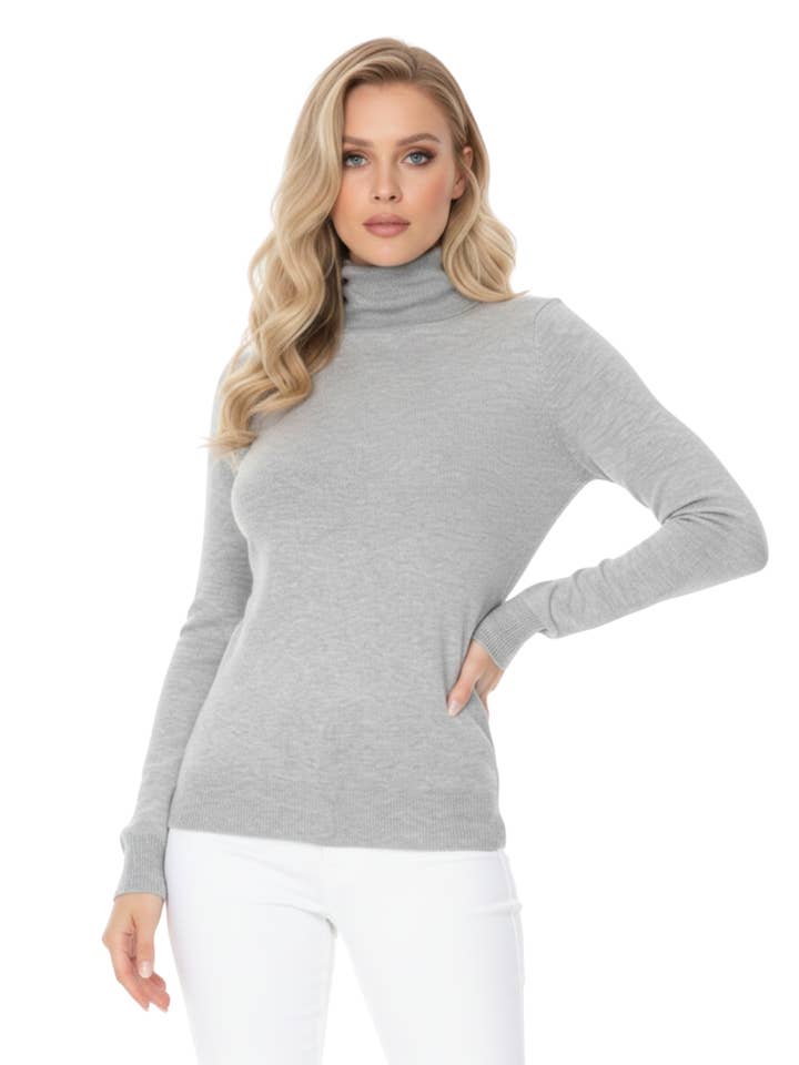 Mak – wholesale Pullovertröja - Dam – Kvinnors långärmad turtleneck pullover tröja MK3349