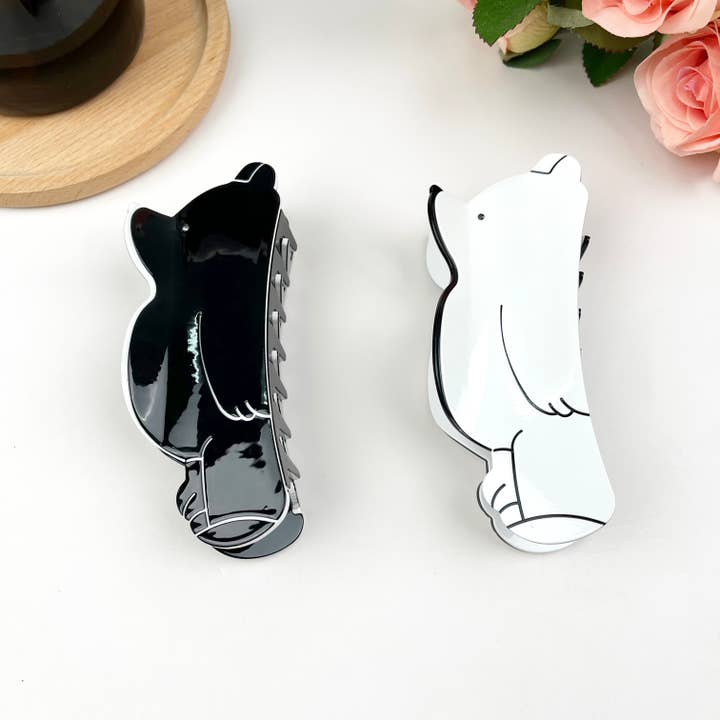 TheDivaSoap - Wholesale Hair Clip - Women's - Acetate cute bear hair clips big white bear animal claw clip