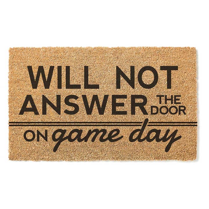 18x30 Coir Doormat Will Not Answer on Game Day for wholesale by Kindred Hearts