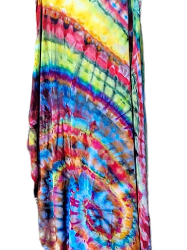 Vibrant Multi-Coloured Tie Dye Dress - Lagenlook Style for wholesale by VeEco Gifts
