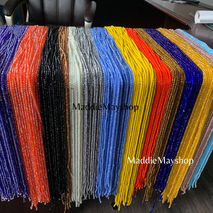 MaddieMayShop - Wholesale Beads - Wholesale Crystal Waist Beads- Solid colors1