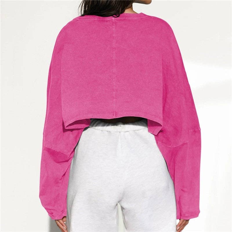 FurDecoration – Engroshandel Sweatshirt - Dame – Afgrøde Rund Hals Ensfarvet Sweatshirt2