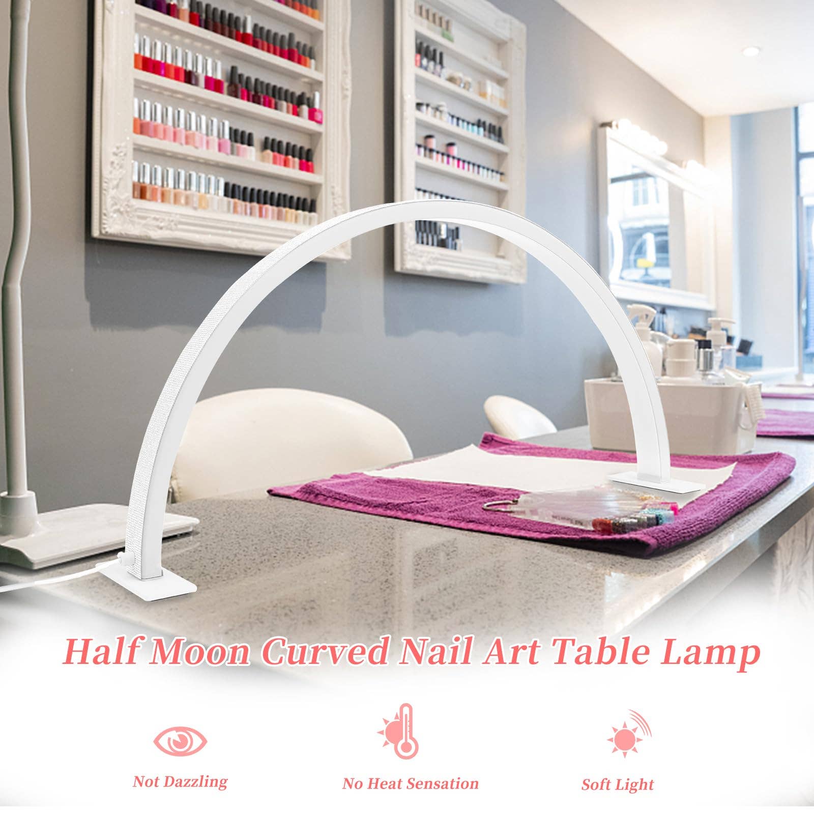 WHITE DIAMOND Half Moon Light Nail Lamp for Lash Eyelash Extension, Tattoo for wholesale on Faire19