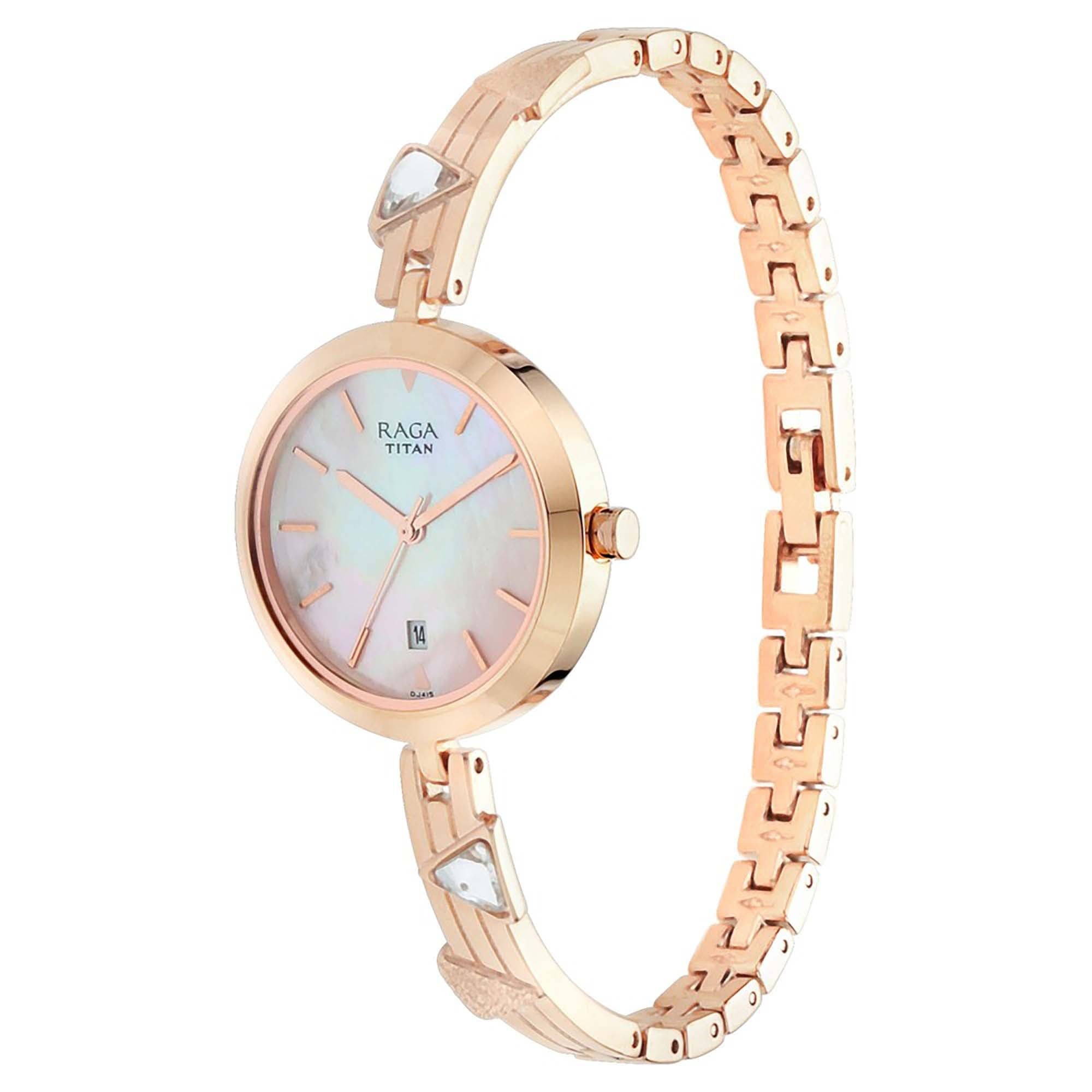 Titan - Wholesale Wrist Watch - Women's - Titan Raga Viva Mother of Pearl Dial Women Watch With Metal Strap1