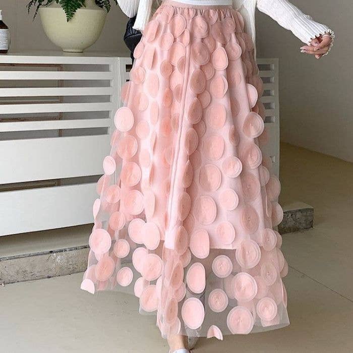 PEACH ACCESSORIES - Wholesale Skirt – Women’s - SK118 Large circle embellished skirts4