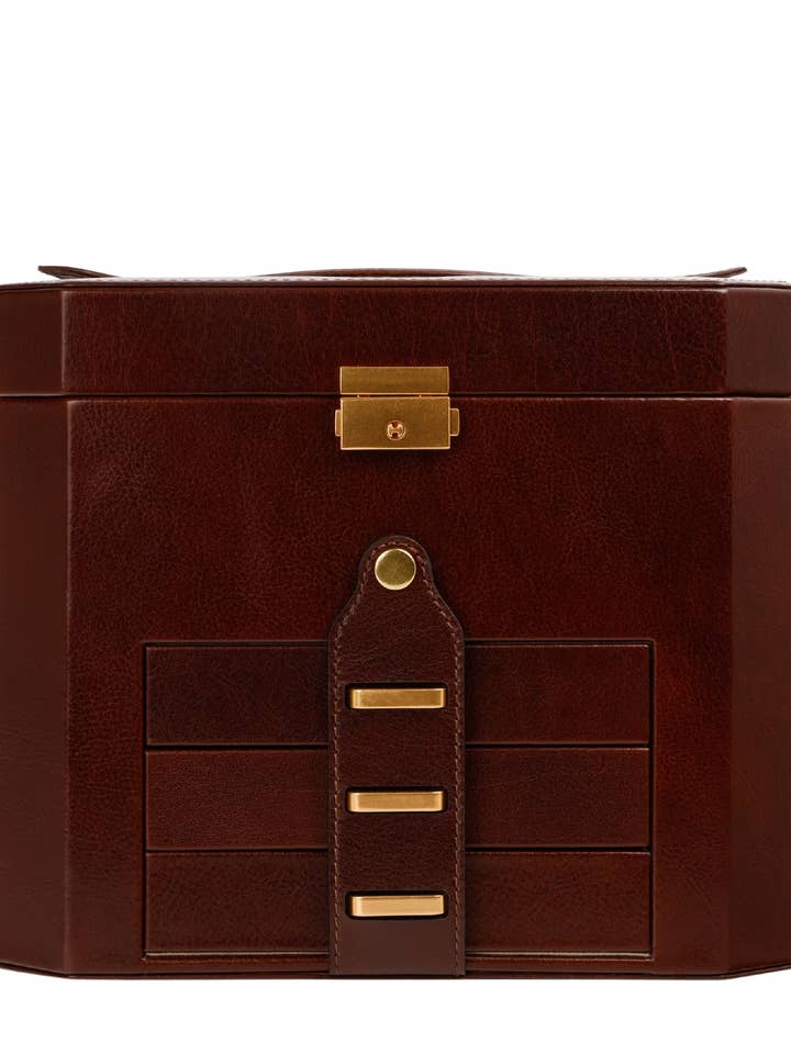 Large Leather Jewelry Box for Women - A Handful of Dust for wholesale by Time Resistance