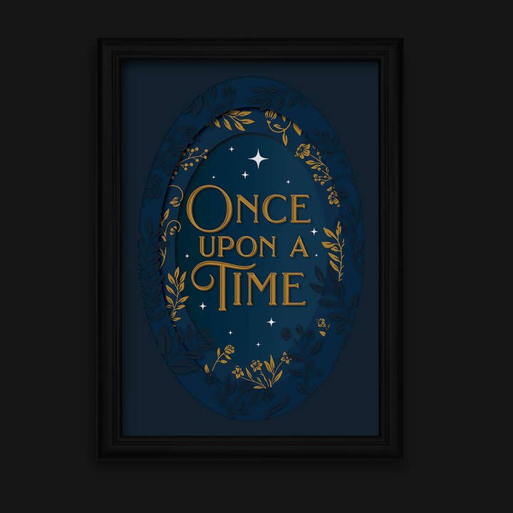 Little Forest Cat - Wholesale Art Print - Once Upon A Time Typography Print1