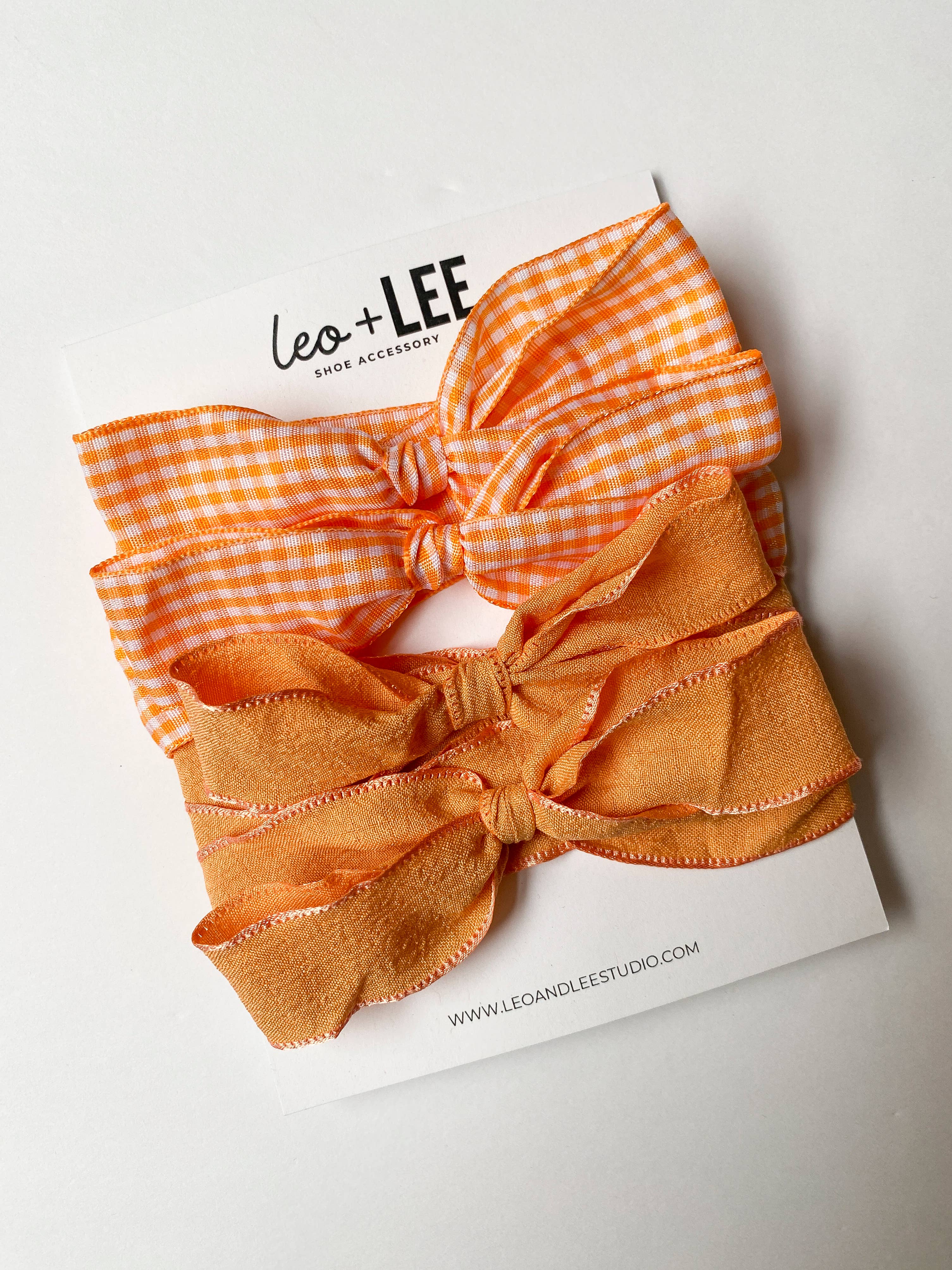 Leo & Lee Studio - Wholesale Shoelaces - Women's -  Gingham Shoe Lace Sets– Ribbon Bow Shoe Accessories21