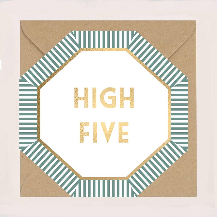 Well Done Card High Five for wholesale by Apple & Clover