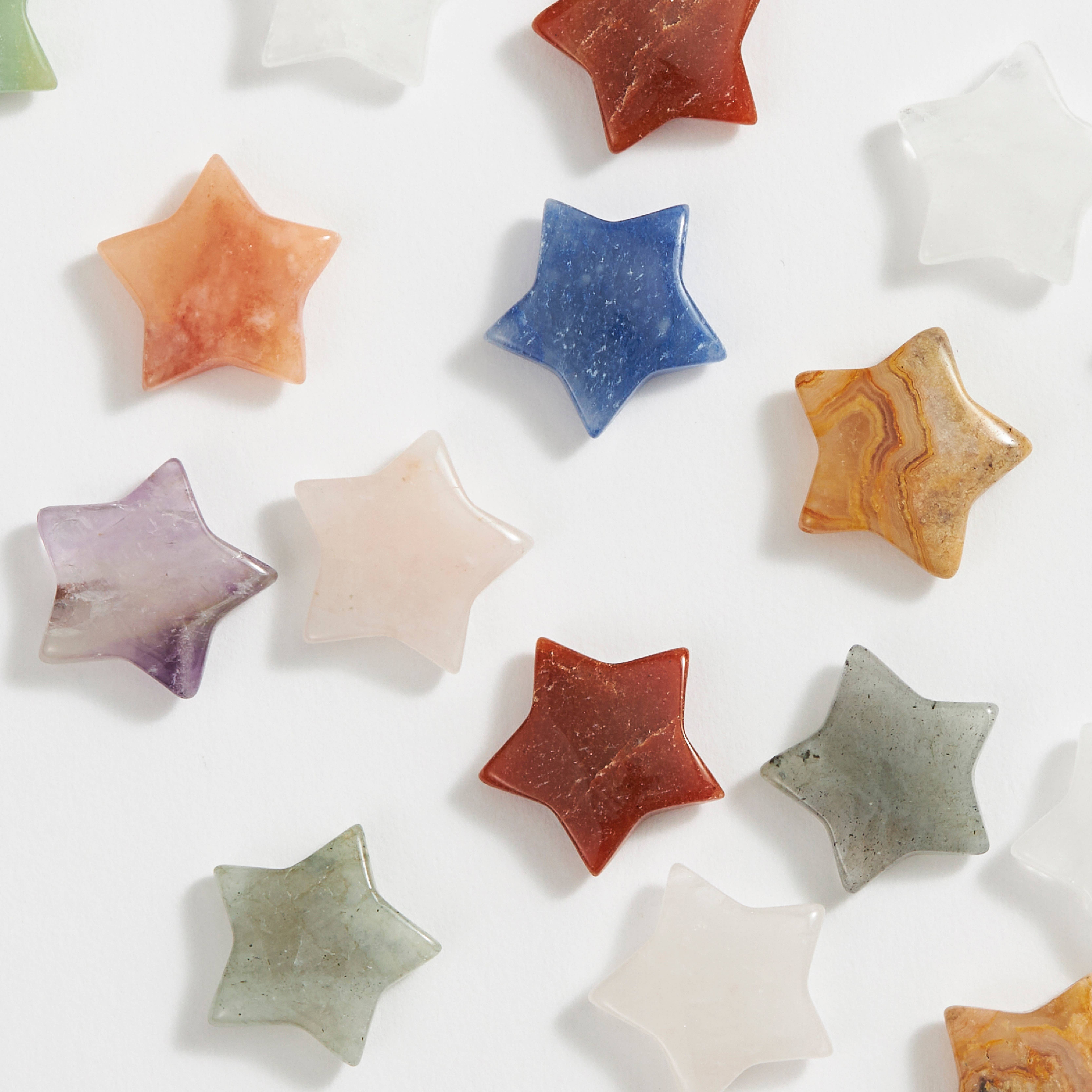 GeoCentral - Wholesale Spiritual Stone/Crystal - Assorted Carved Crystal Stars - 36 pcs ⭐3