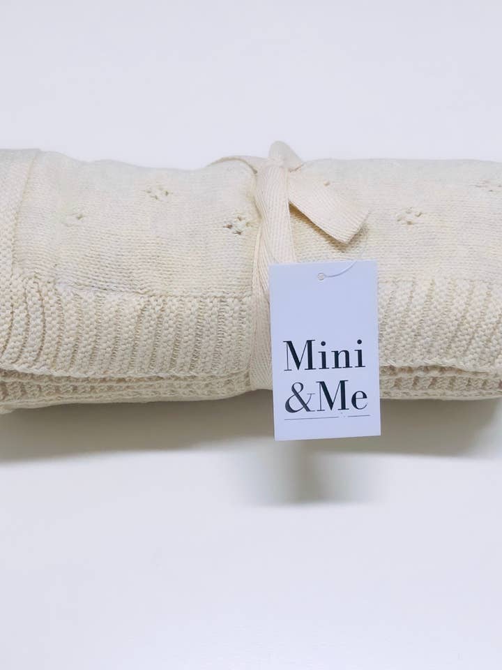 Mini & Me - Wholesale Bedding blanket – Kids & Baby - Mini & Me Heirloom Baby Blanket Natural Melange