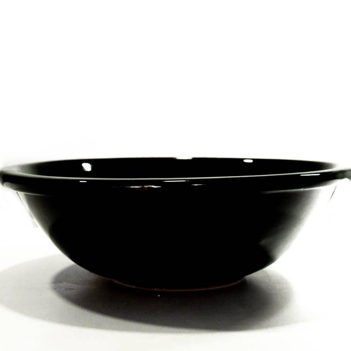 Lavabo de baño de cerámica artesanal negro brillante para venta al por mayor de ALFIQ Copper