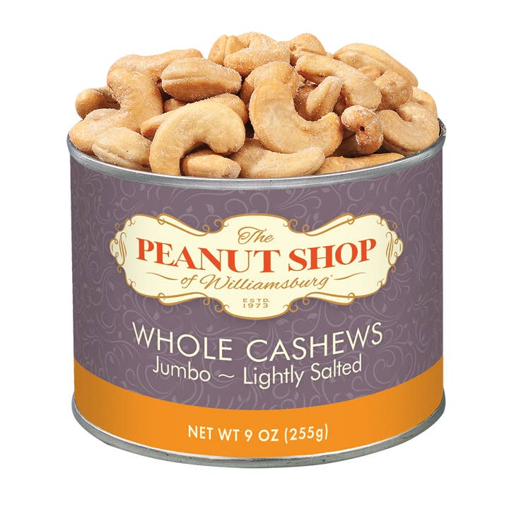 The Peanut Shop of Williamsburg - Venta al por mayor Frutos secos - 9 oz de anacardos salados
